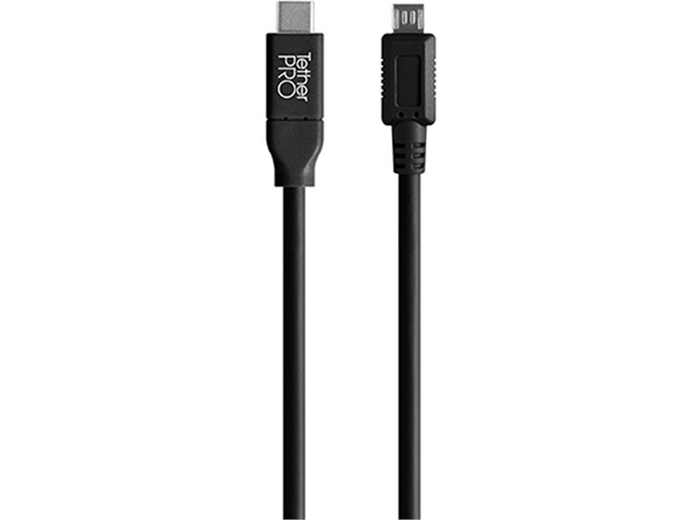 Tether Tools Starter Tethering Kit with USB-C to 2.0 Micro-B,5-Pin, 4.6m (Black)