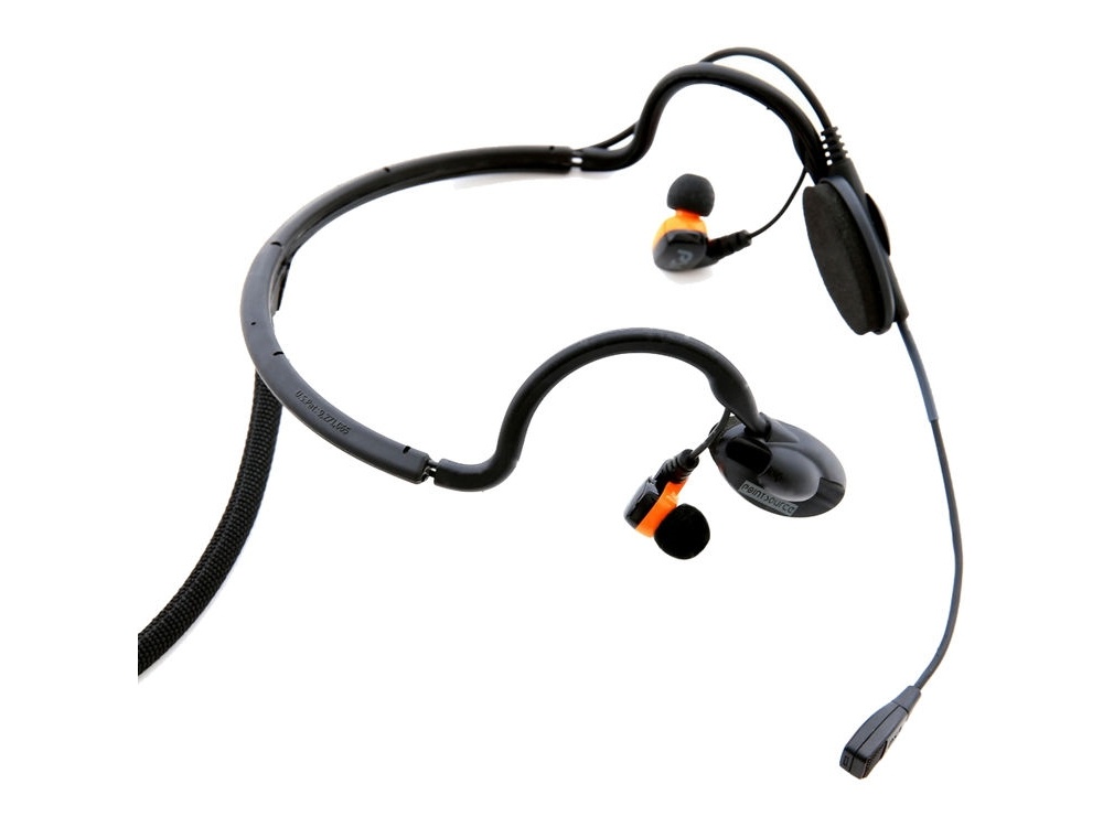 Point Source Audio CM-I5-4M Dual In-Ear Intercom Headset with 4-Pin Male XLR for RTS Mono Systems