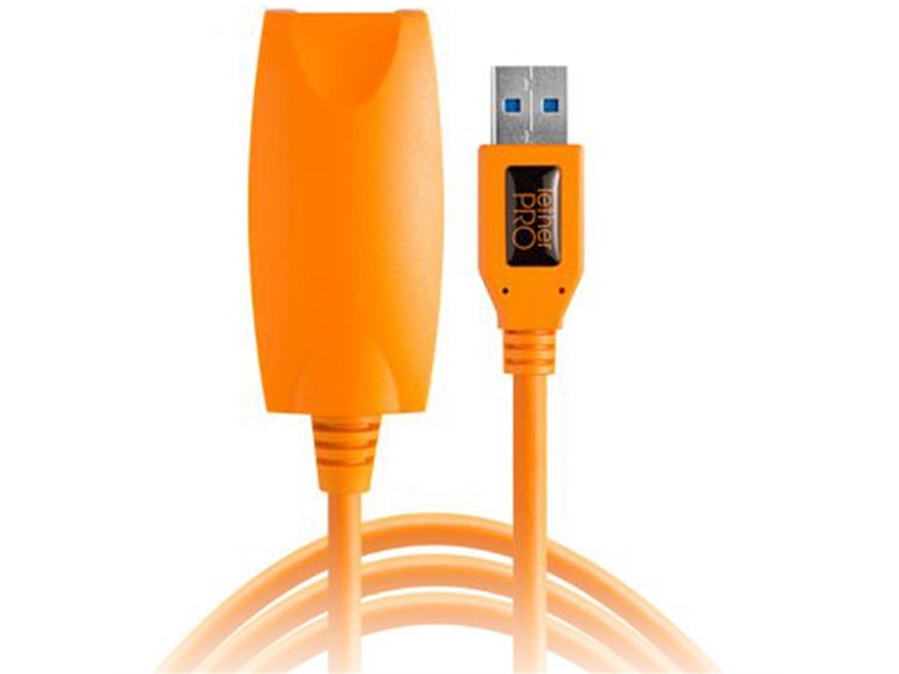 Tether Tools TetherPro USB 3.0 Type-A to USB Female Active Extension Cable 5m (Orange)