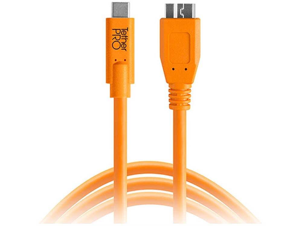 Tether Tools TetherPro USB Type-C Male to Micro-USB 3.0 Type-B Male Cable 4.6m (Orange)