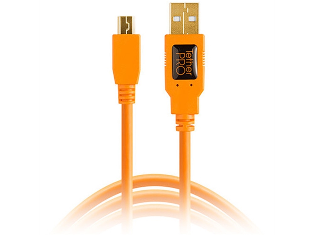 Tether Tools TetherPro USB 2.0 Type-A to 5-Pin Mini-USB Cable 30cm (Orange)