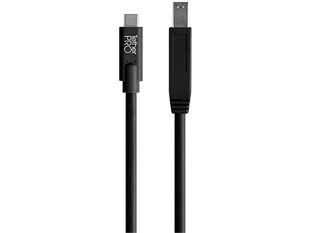 Tether Tools TetherPro USB Type-C Male to USB Type-B 3.0 Male Cable 4.6m  (Black)