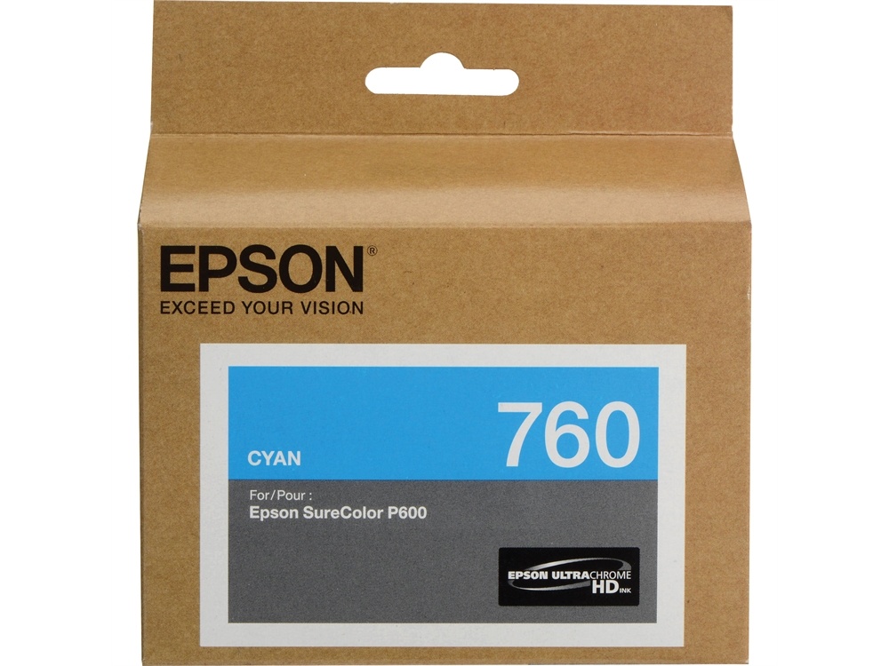 Epson T760 UltraChrome HD Cyan Ink Cartridge