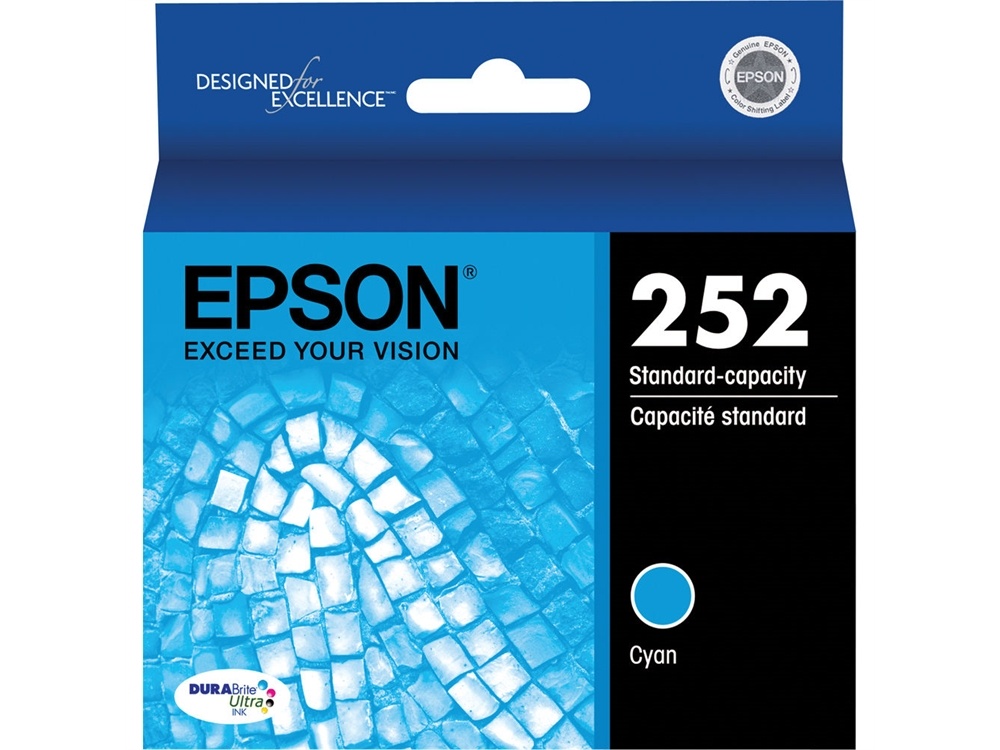 Epson T252 DURABrite Ultra Standard-Capacity Cyan Ink Cartridge