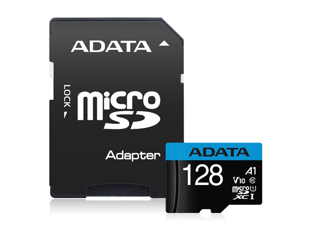 ADATA 128GB Premier microSD UHS-I A1 V10 Card (Class 10) with Adapter