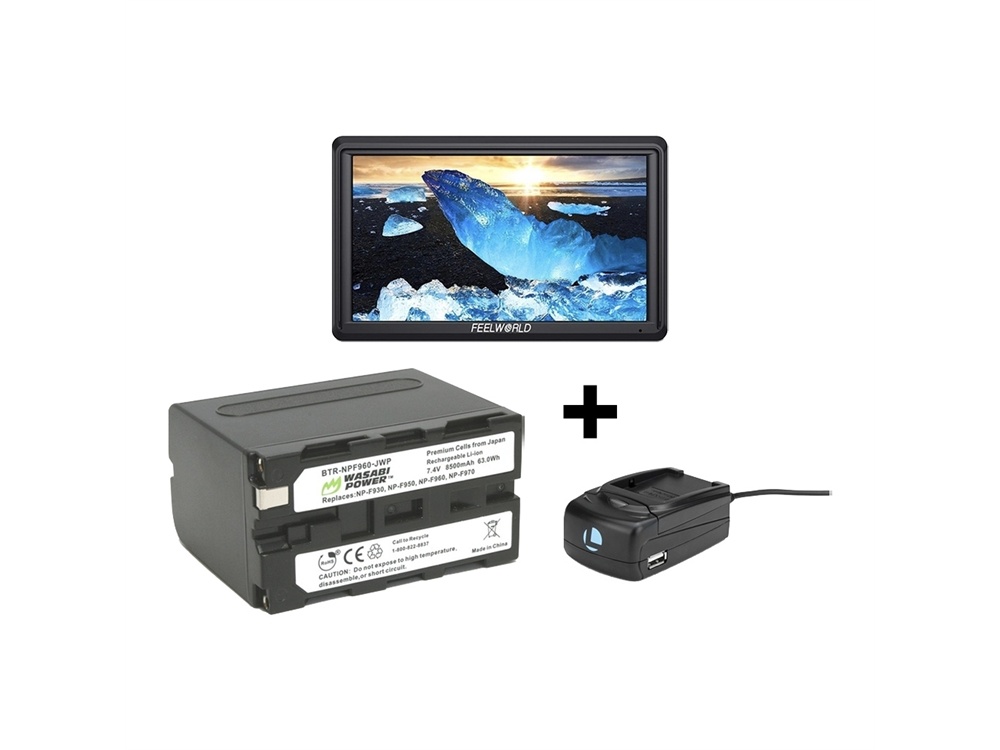 Feelworld S55 5.5" 4K On-camera Monitor Bundle