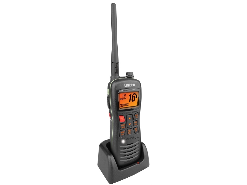 Uniden MHS245 Waterproof Marine & GPS VHF/GPS 2-Way Radio with External Speaker
