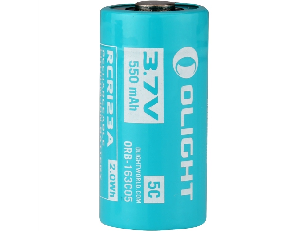 Olight RCR123A Rechargeable Lithium-Ion Battery (3.7V, 550mAh)