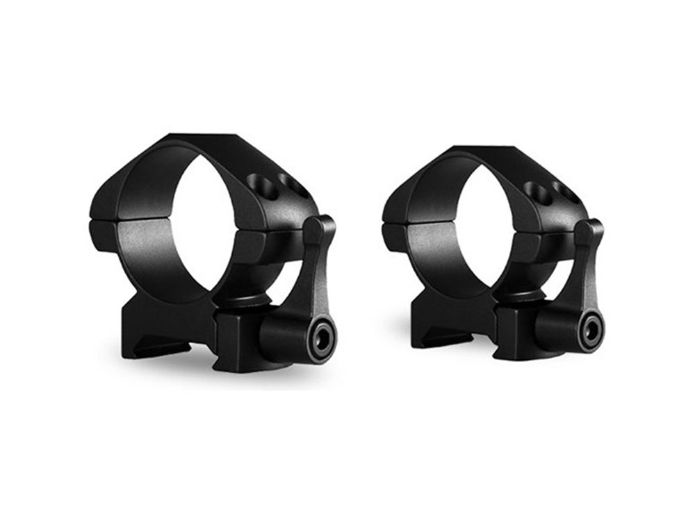 Hawke Sport Optics 2-Piece Precision Steel Weaver Ring Mounts with Lever (30mm, Medium, Matte Black)