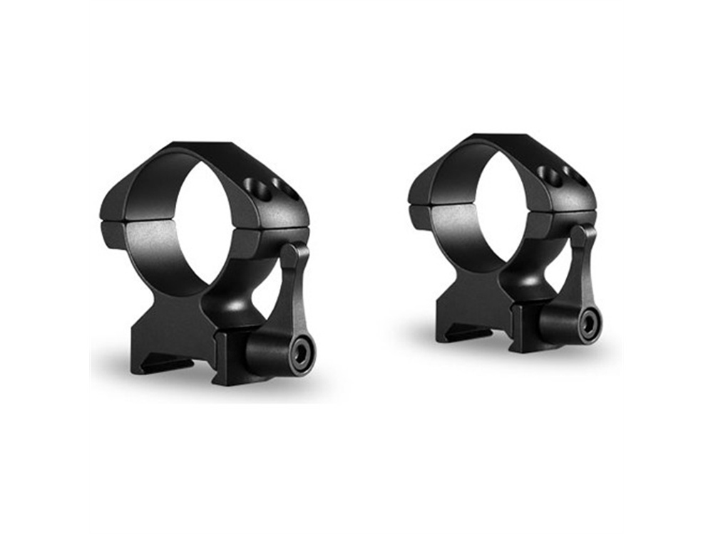 Hawke Sport Optics 2-Piece Precision Steel Weaver Ring Mounts with Lever (30mm, High, Matte Black)