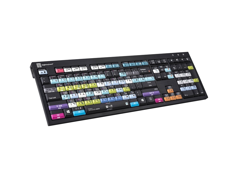 LogicKeyboard Autodesk Maya Nero Slim Line Shortcut Keyboard for Windows (US)