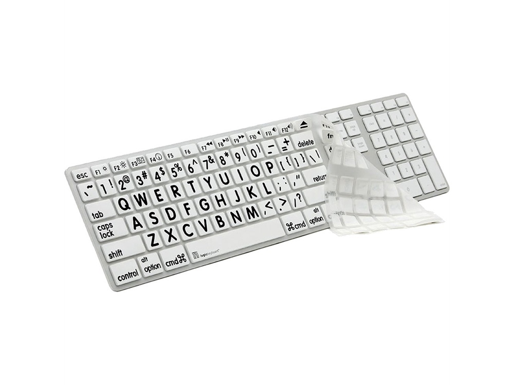 LogicKeyboard XLPrint LogicSkin Transparent Keyboard Cover for Apple Ultra Thin Keyboard (White)