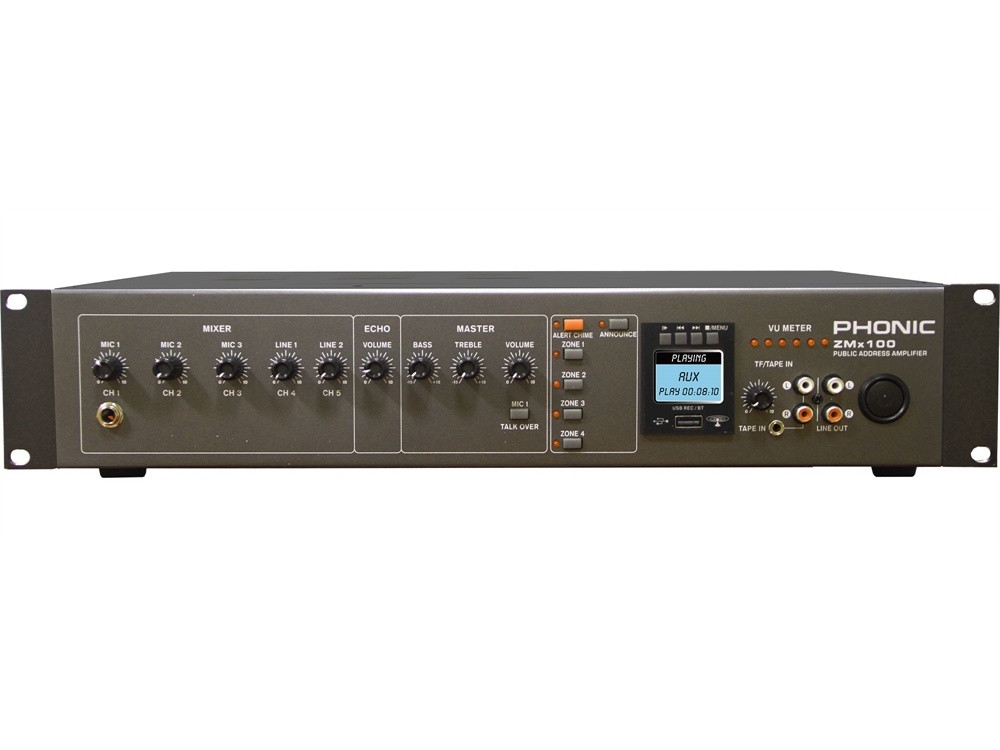 Phonic ZMX100 4-Zone 100W Multi-Zone Mixer Amplifier