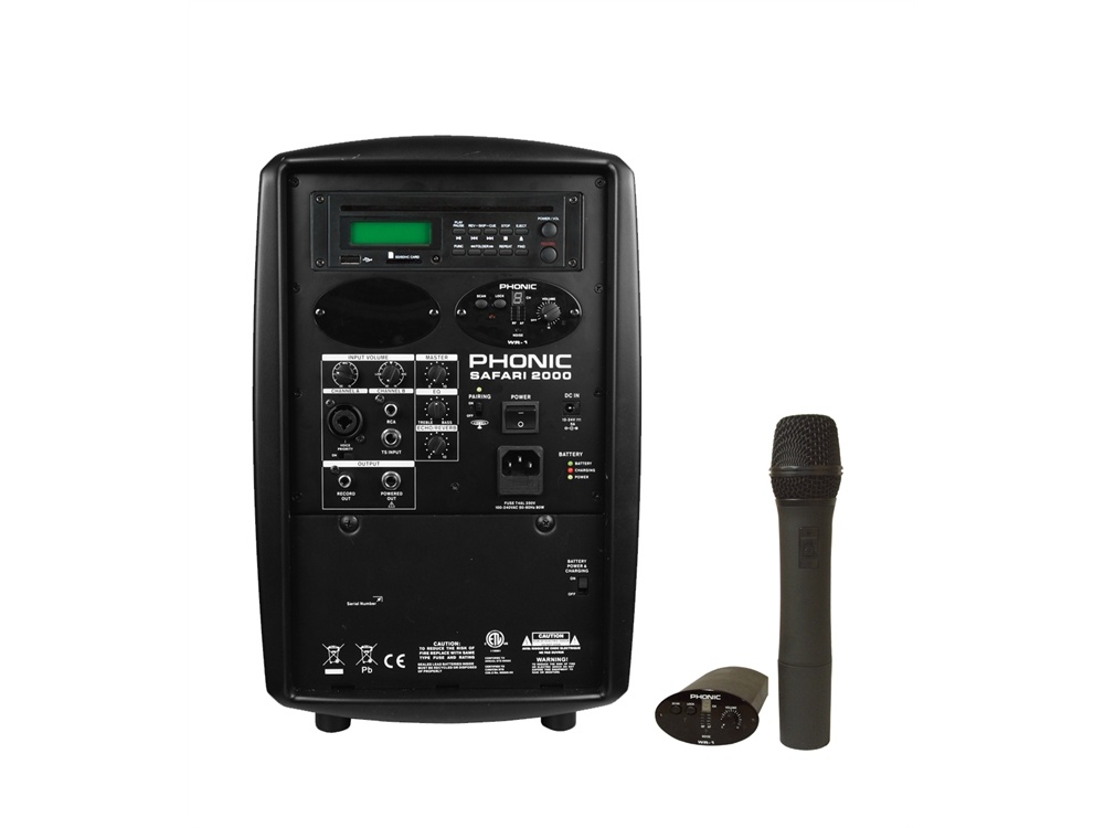 Phonic Safari 2000SYS1 320W 3-Channel Portable PA System
