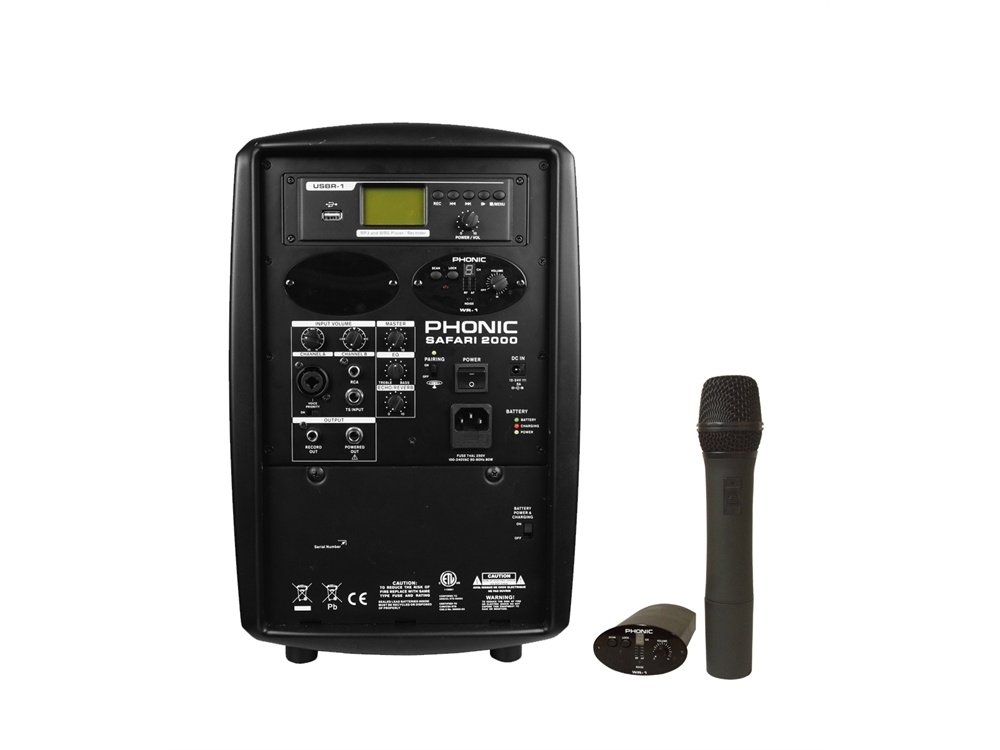 Phonic Safari 2000SYS2 320W 3-Channel Portable PA System