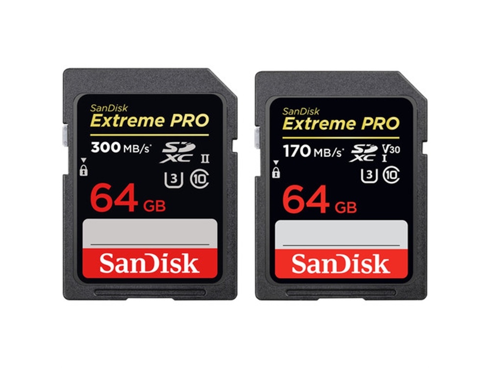 SanDisk 64GB Extreme PRO UHS-II and UHS-I SDXC Memory Card Kit