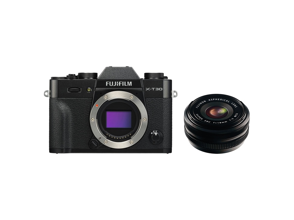 Fujifilm X-T30 Mirrorless Digital Camera with XF 18mm f/2.0 R Lens (Black)