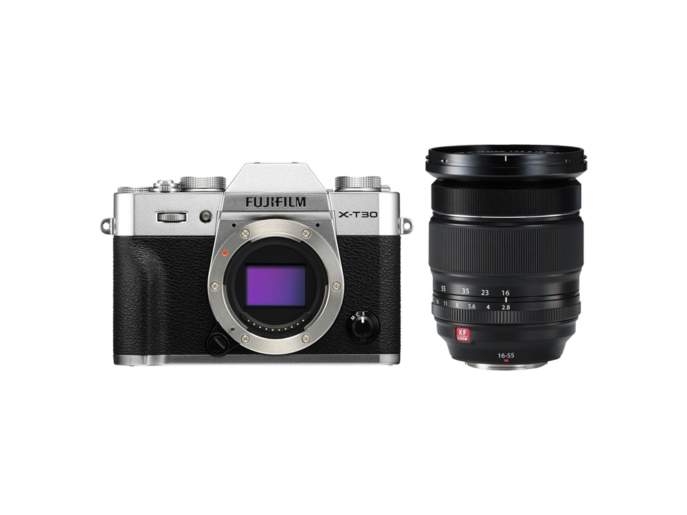 Fujifilm X-T30 Mirrorless Digital Camera (Silver) with XF 16-55mm f/2.8 R Lens