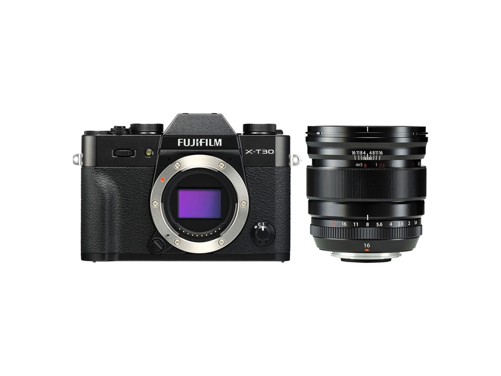 Fujifilm X-T30 Mirrorless Digital Camera with XF 16mm f/1.4 R Lens (Black)