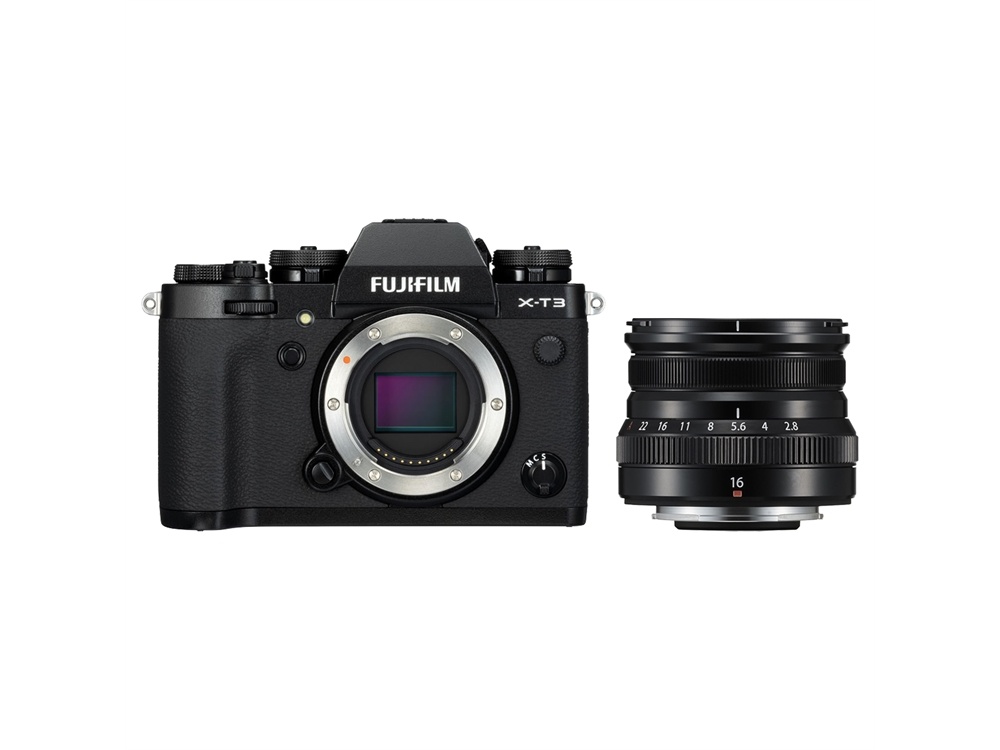 Fujifilm X-T3 Mirrorless Digital Camera with XF 16mm f/2.8 R Lens (Black)