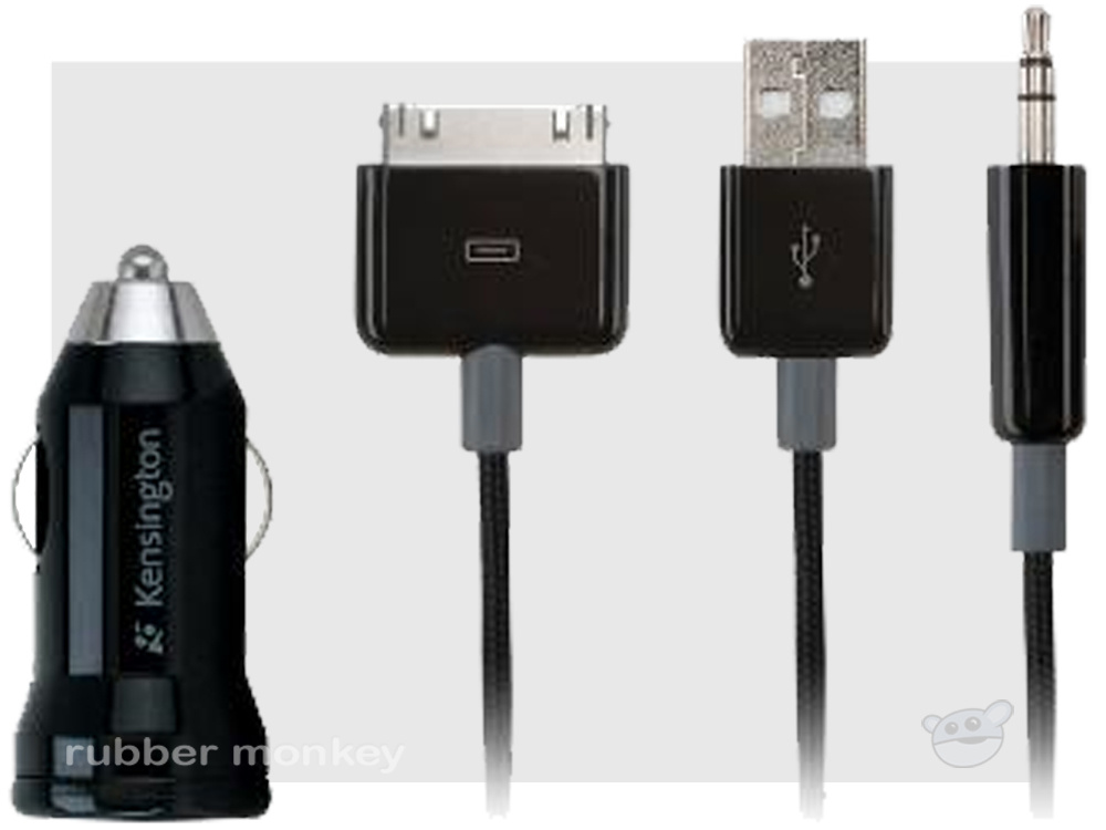 Kensington 2-in-1 Car Charger and AUX Audio Cable