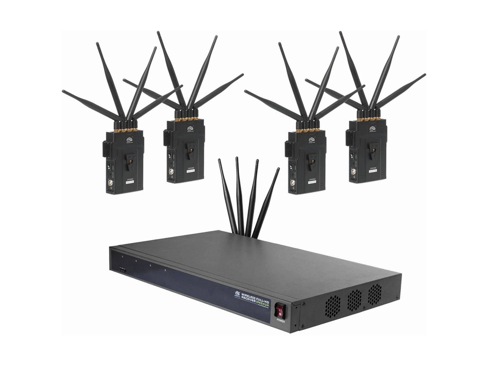 Cinegears 2000M-R Wireless 4 x 1 SDI and HDMI Video Transmission Kit