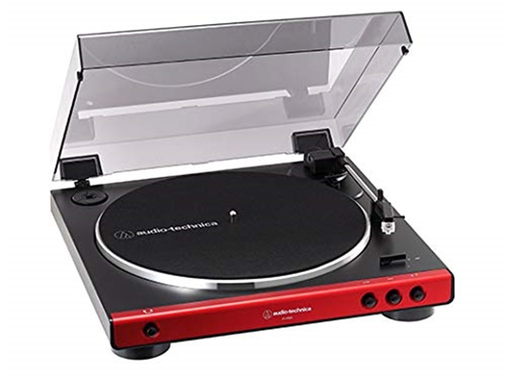 Audio Technica AT-LP60X Fully Automatic Belt-Drive Turntable (Red)