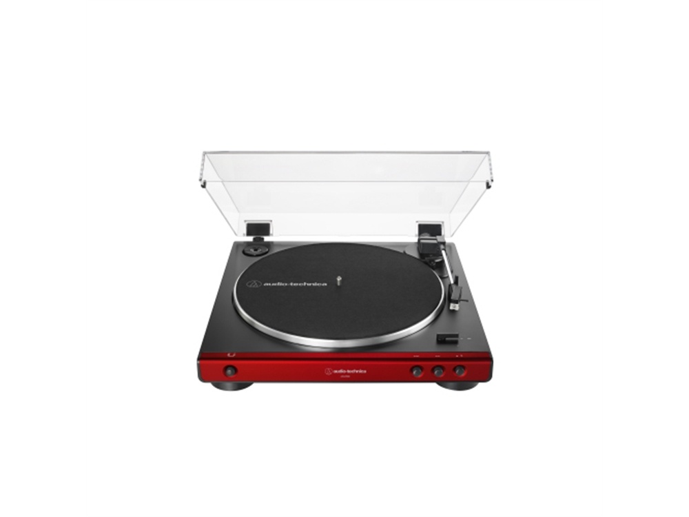 Audio Technica AT-LP60X Fully Automatic Belt-Drive Turntable (Red)