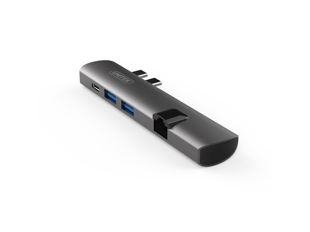 UNITEK Compact Dual USB 3.1 Type-C Multi-Port Hub for Macbook Pro.