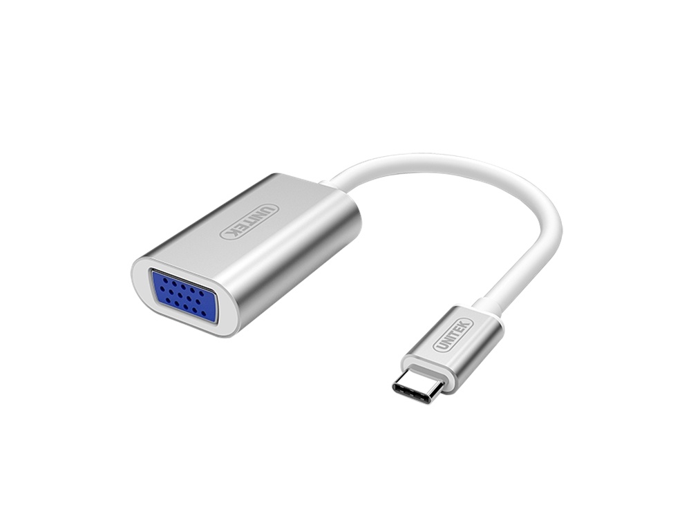 UNITEK USB-C to VGA Aluminium Converter (Silver)