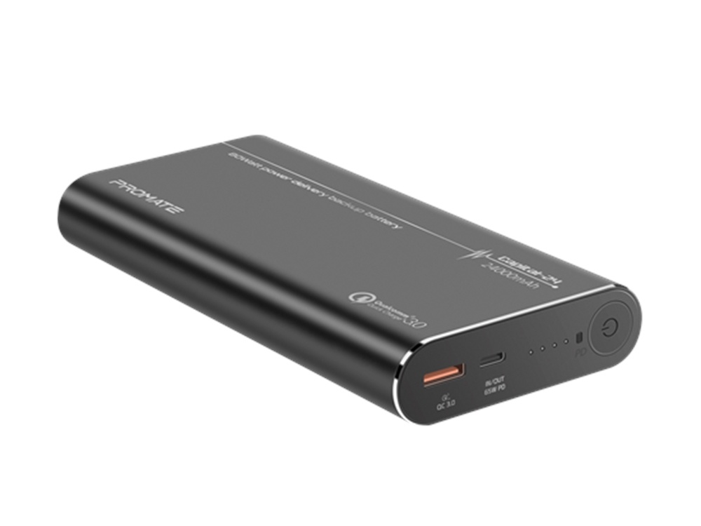 Promate USB-C Portable Power Bank 24000mAh (Black)