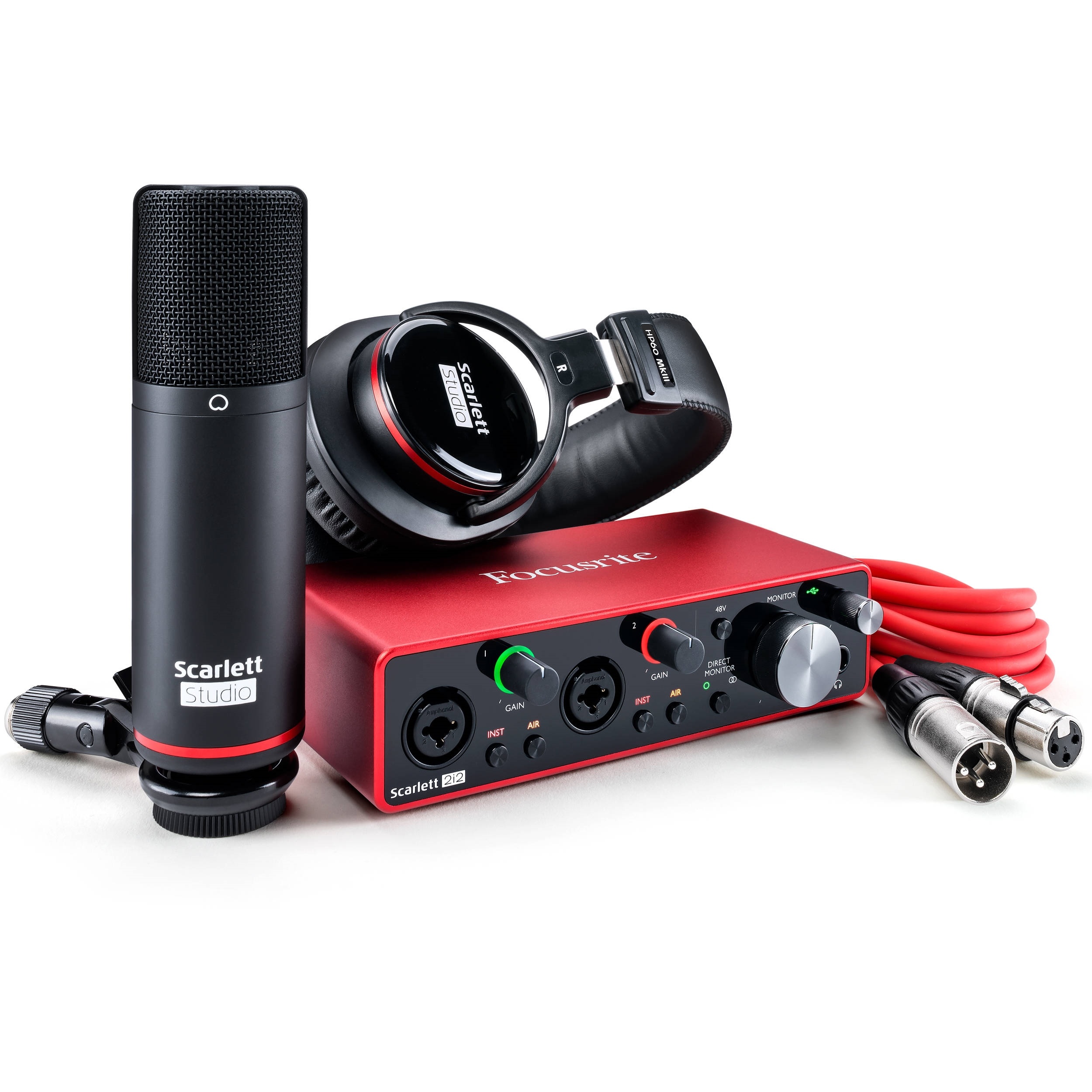 Focusrite Scarlett 2i2 Studio USB Audio Interface with Microphone & Headphones (3rd Generation)