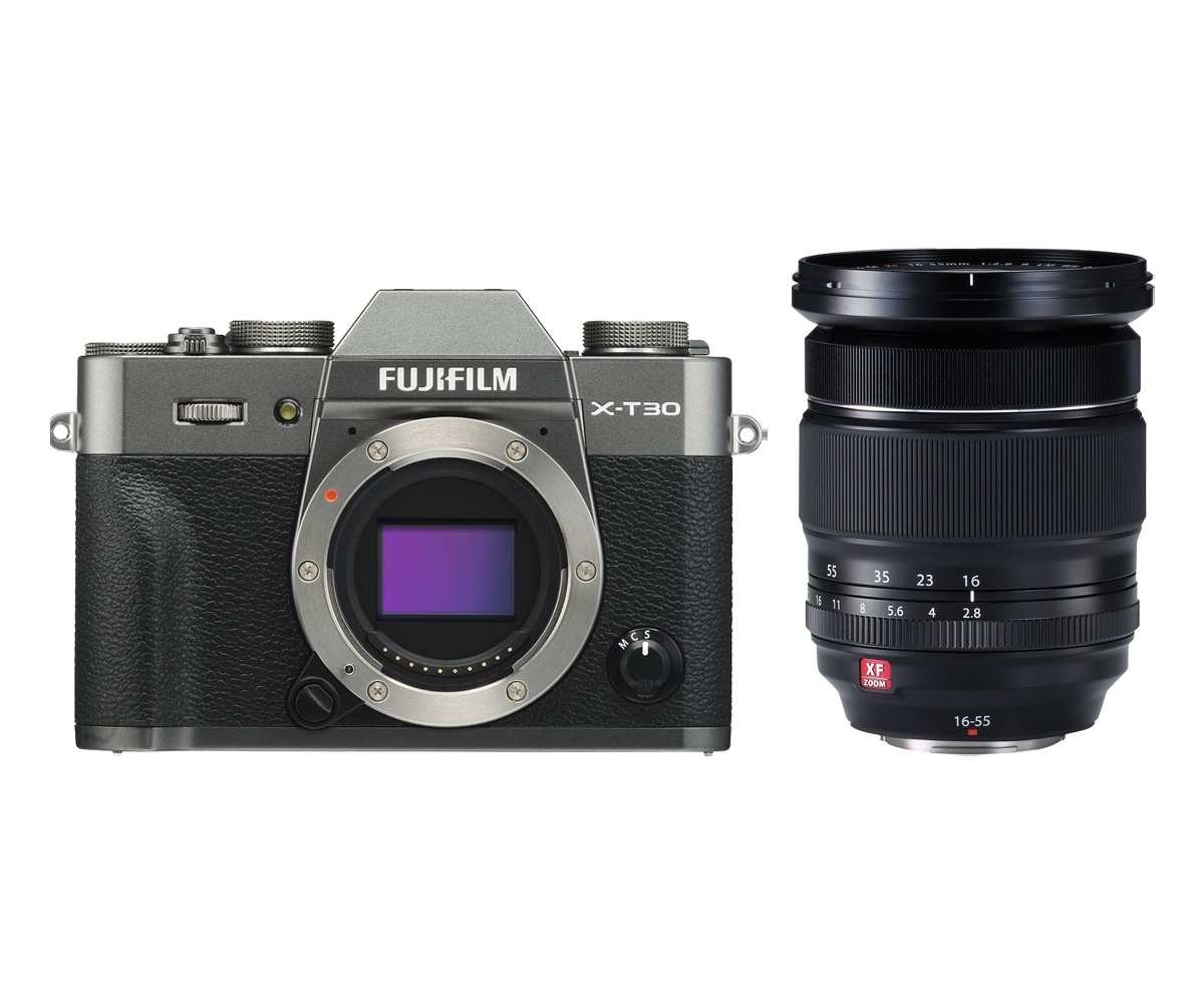 Fujifilm X-T30 Mirrorless Digital Camera (Charcoal) with XF 16-55mm f/2.8 R Lens