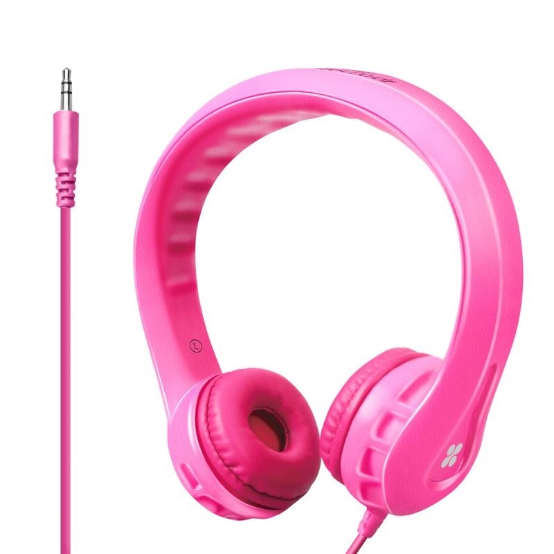 Promate Flexure 2 Kids Flex-Foam Stereo Headphones (Pink)