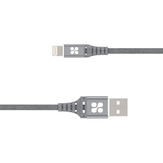 Promate Nervelink 1.2m MFi Ultra-Slim USB-A To Lightning Connector Cable (Grey)
