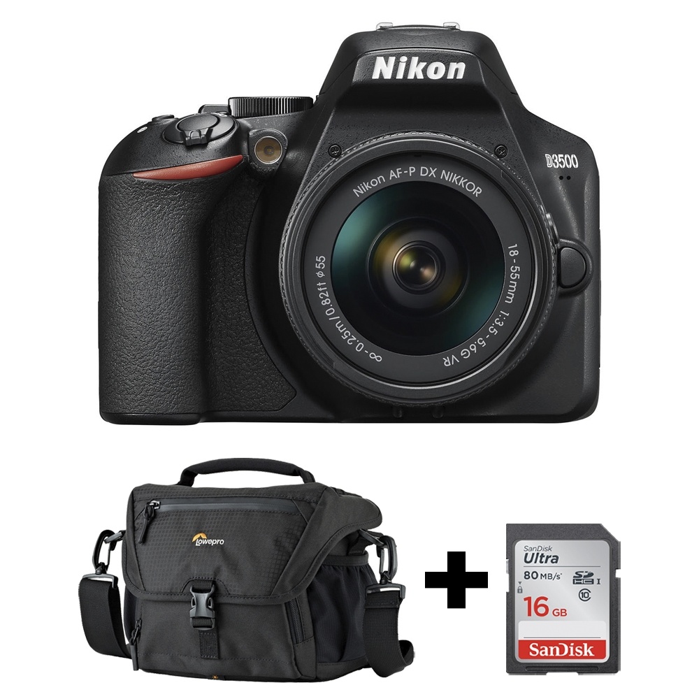 Nikon D3500 DSLR Camera with 18-55mm Lens Bundle