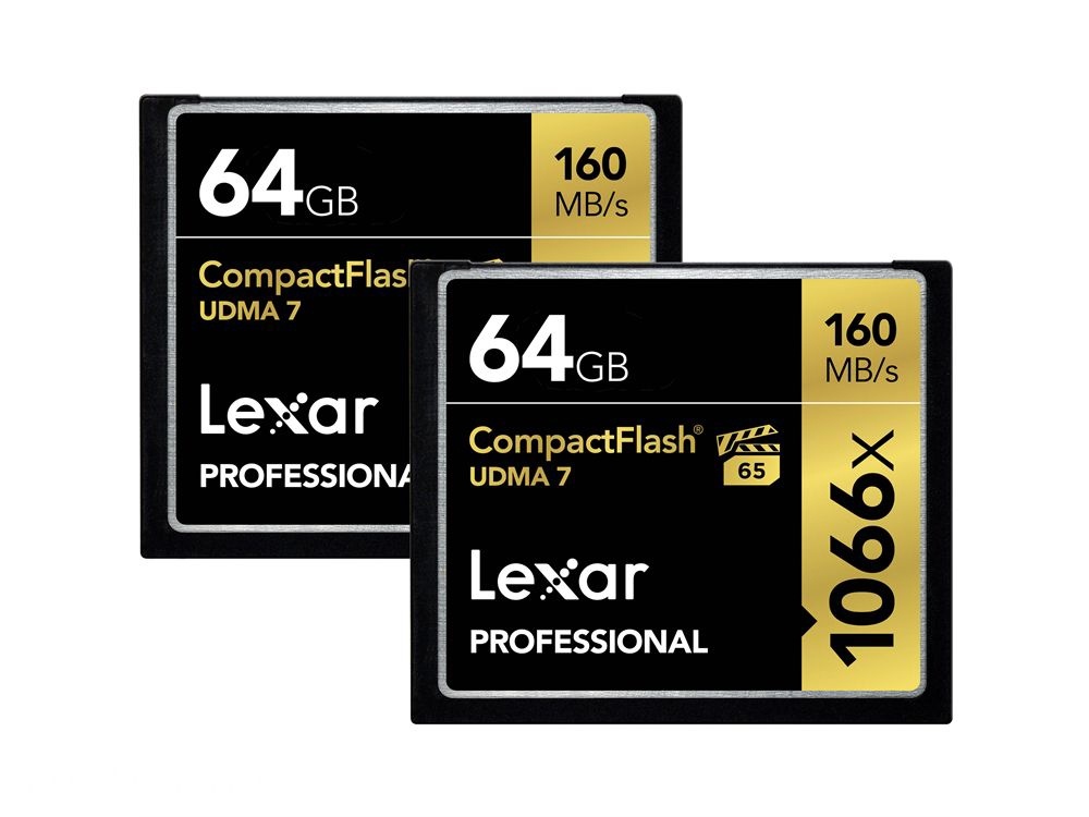 Lexar 64GB Professional 1066x CompactFlash Memory Card (UDMA 7, 2-Pack)
