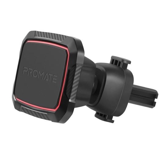Promate AirGrip-2 Magnetic AC Vent Mount for Smartphone & Tablet Mount (Black/Maroon)