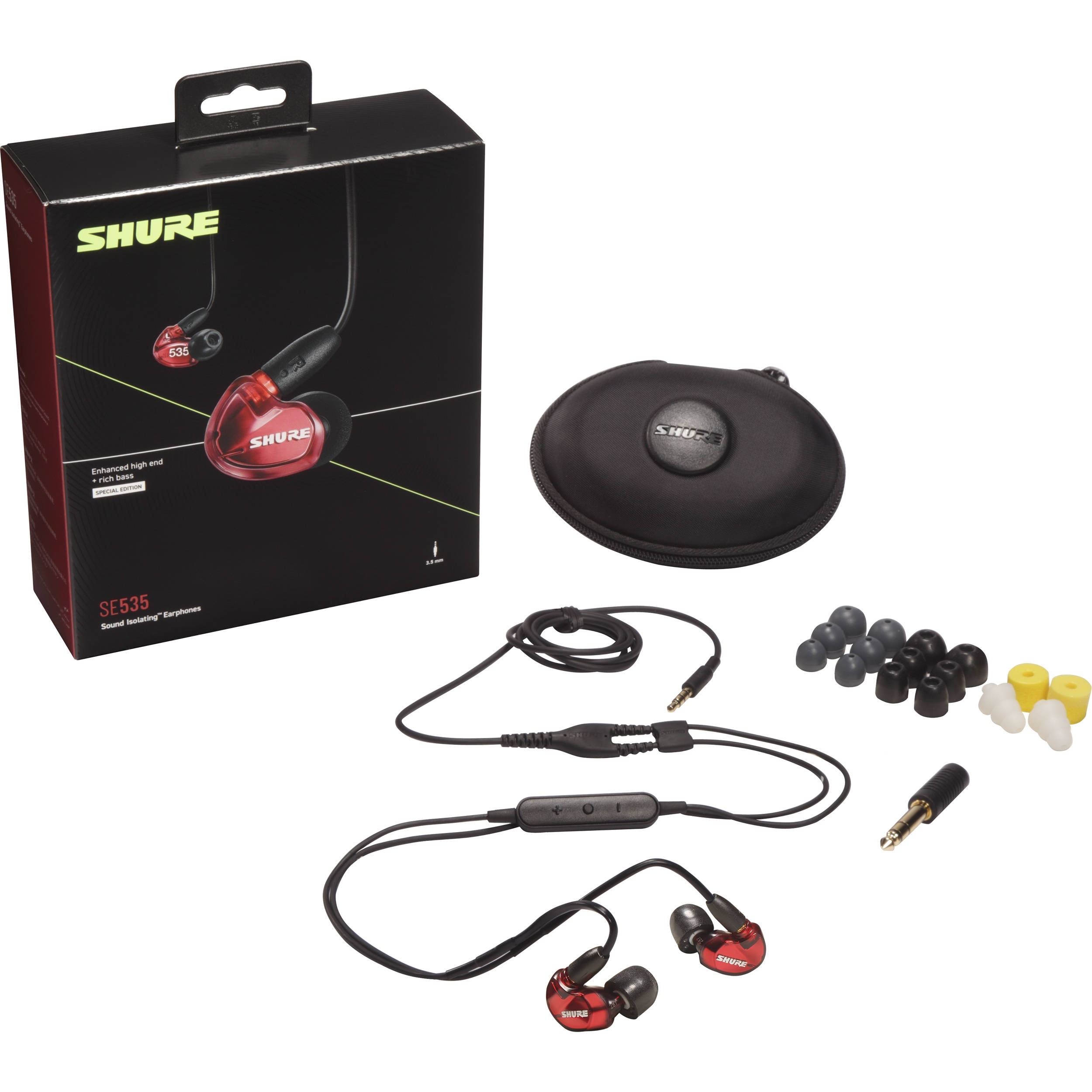 Shure SE535LTD Sound-Isolating Earphones with 3.5mm Remote/Mic Cable (Special-Edition Red)