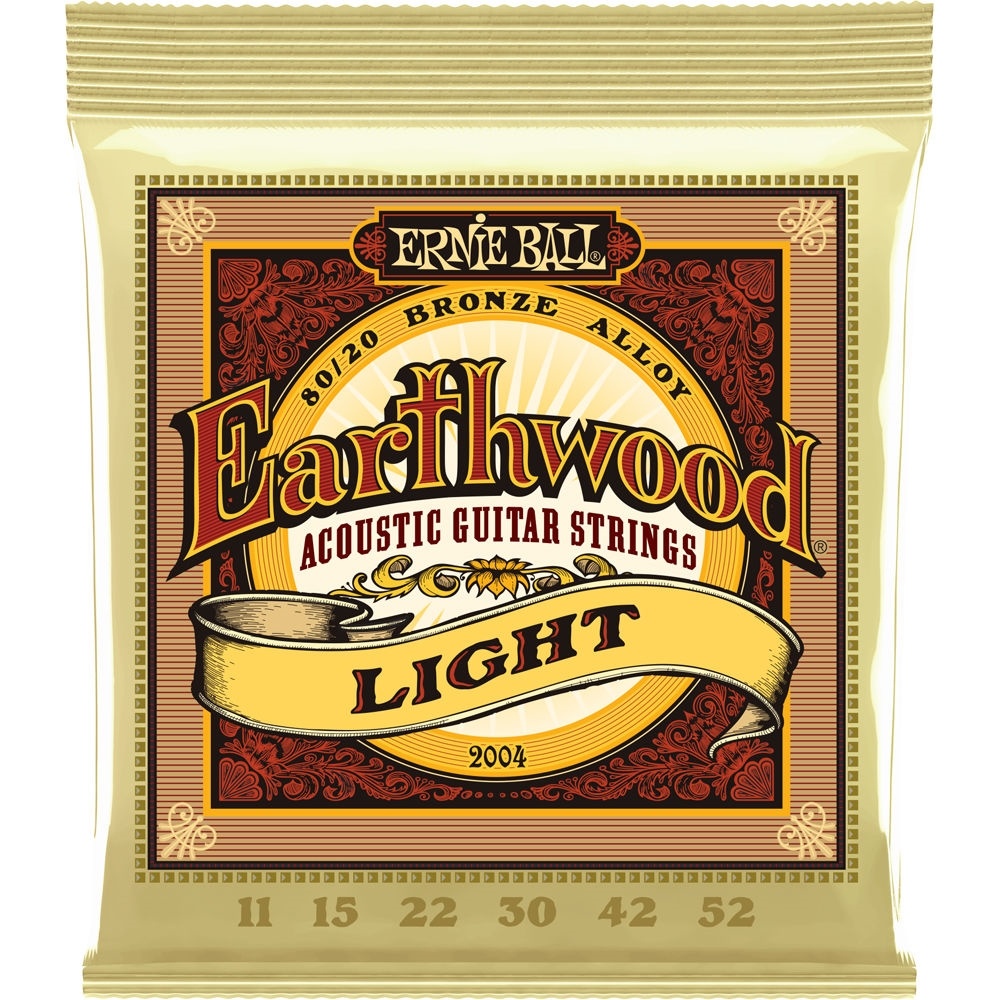 Ernie Ball Earthwood Light Acoustic Guitar Strings 80/20 Bronze (11 - 52)