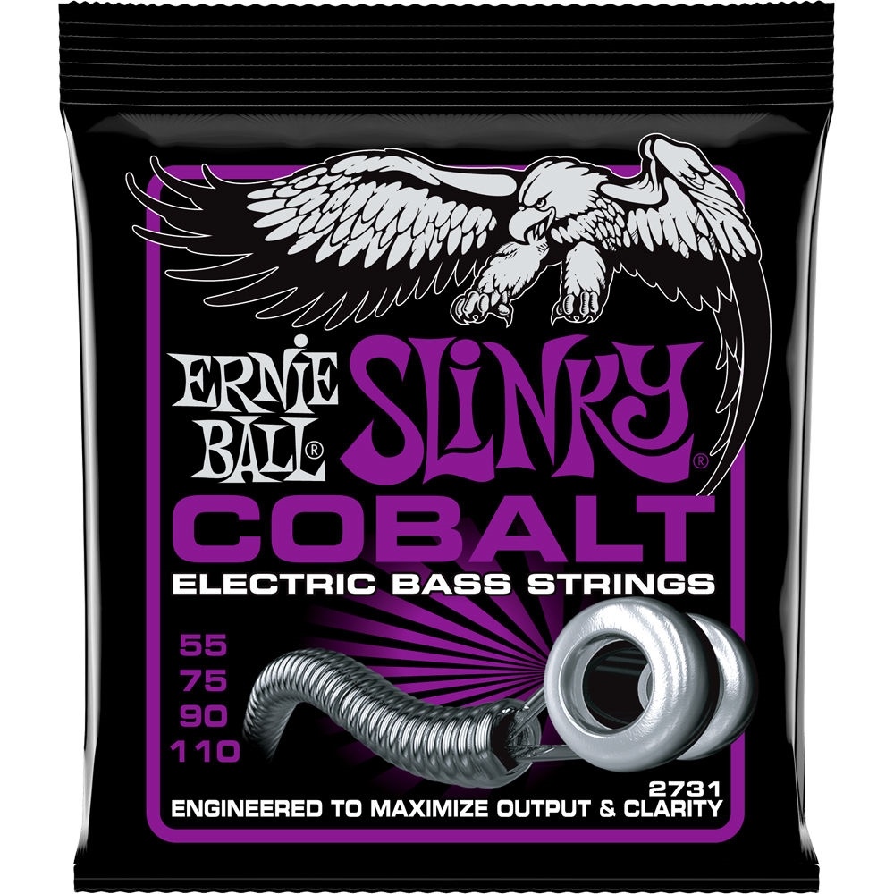 Ernie Ball Cobalt Power Slinky Electric Bass Strings (4-String Set, .055 - .110)