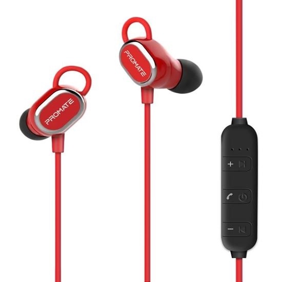 Promate Rovi Ergonomic In-Ear Stereo Wireless Earphones (Red)