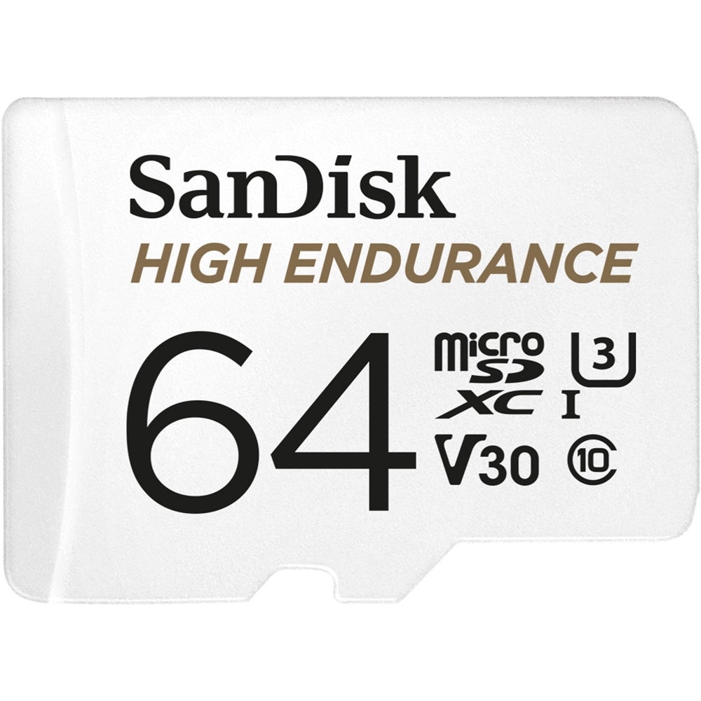 SanDisk 64GB High Endurance UHS-I microSDXC Memory Card with SD Adapter