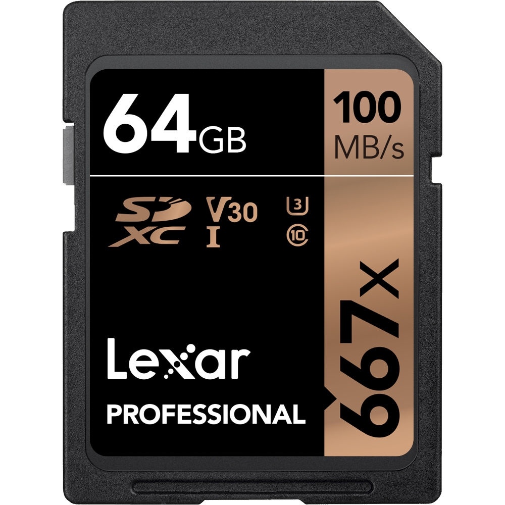Lexar 64GB Professional 667x UHS-I SDXC Memory Card