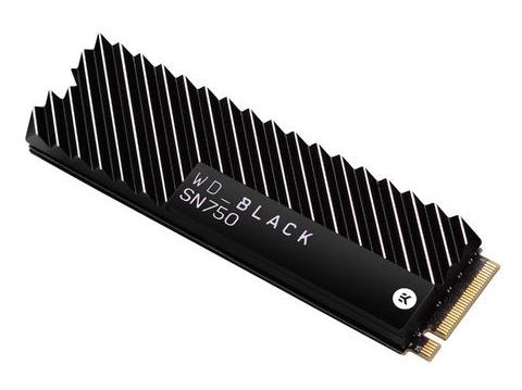 WD Black SN750 M.2 2280 PCIe 3D NAND SSD 500GB with Heatsink