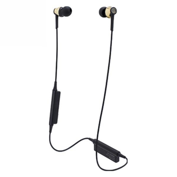 Audio-Technica Consumer ATH-CKR35BT Sound Reality Wireless In-Ear Headphones (Gold)