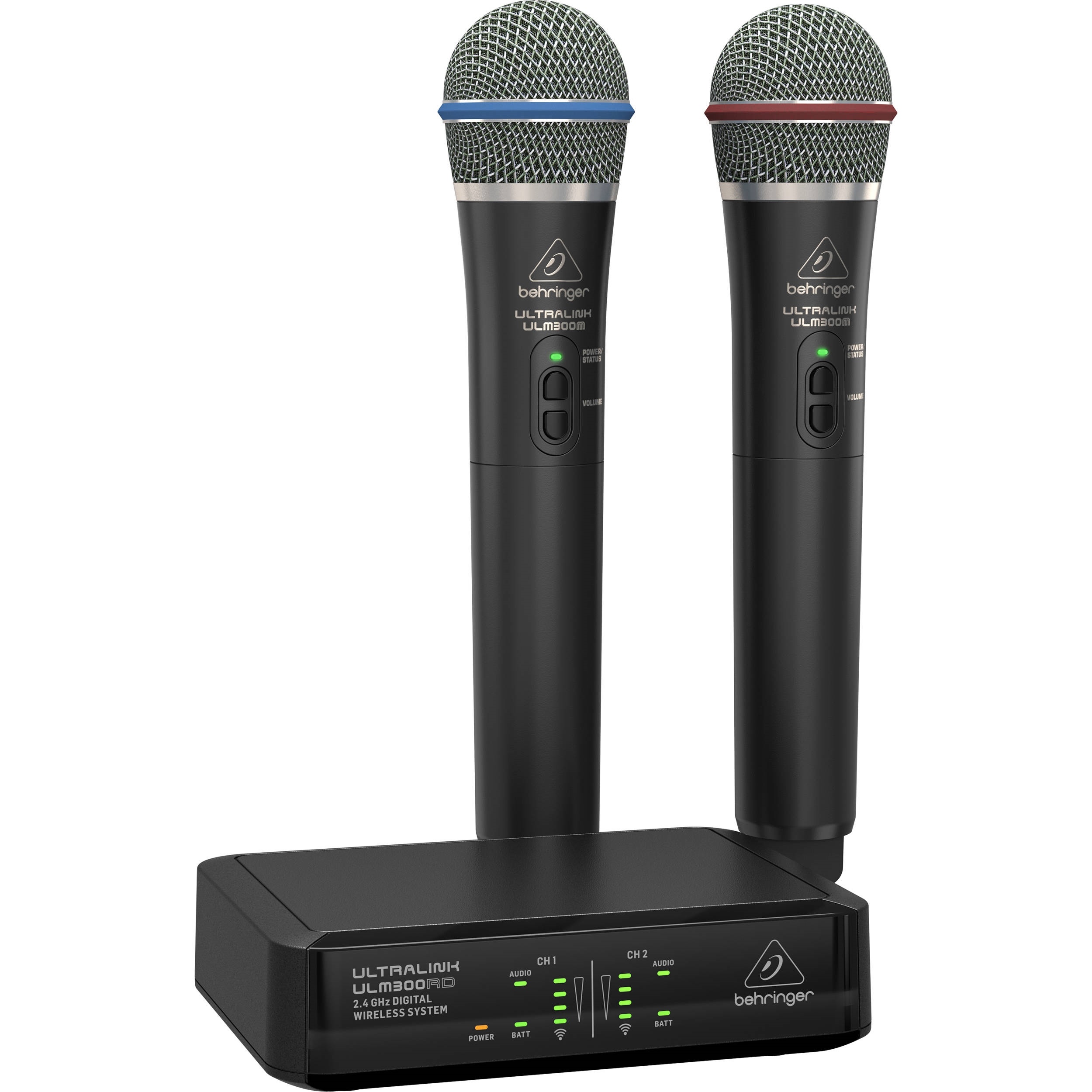 Behringer ULTRALINK ULM302MIC 2.4 GHz Wireless Microphone System (Dual-Channel, 2 Mics)