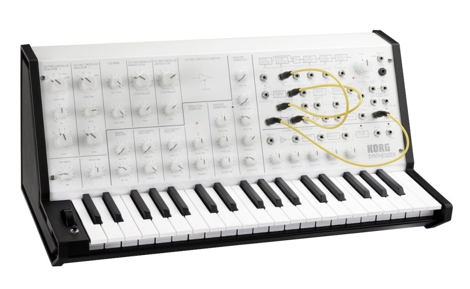 Korg MS-20 Mini - Monophonic Analog Synthesizer (White & Black, Limited Edition)