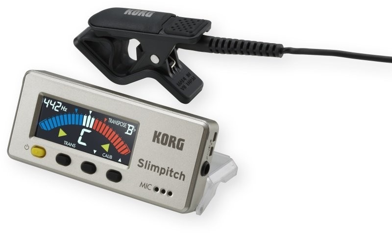 Korg Slimpitch Chromatic Tuner with Contact Mic (Pearl Gold)