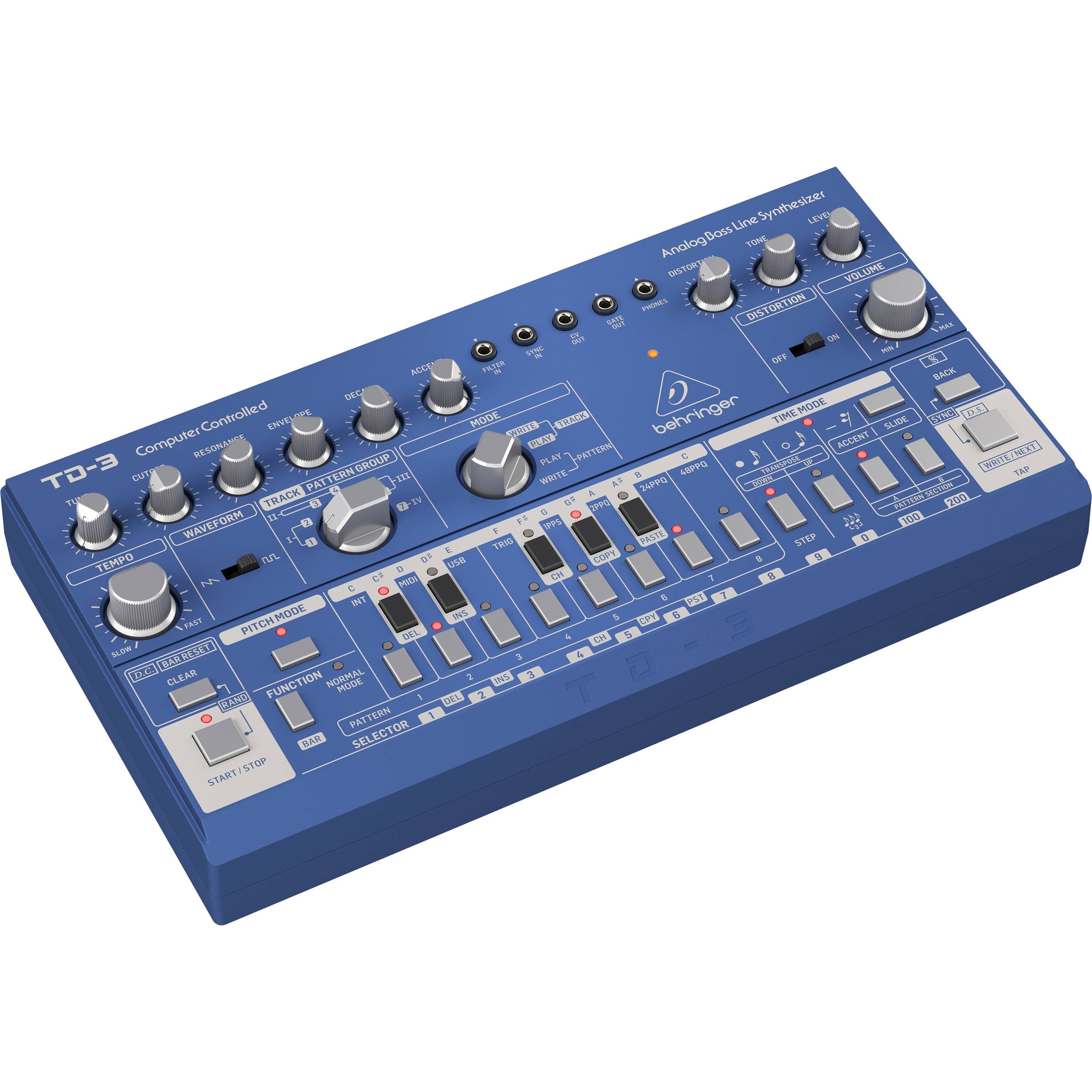 Behringer TD-3 Analog Bass Line Synthesizer (Blue)